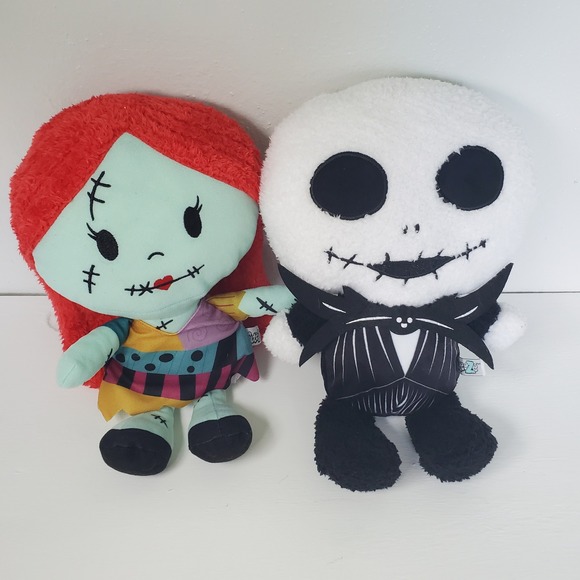 Disney Baby Nightmare Before Christmas Jack Skellington Sally Plush Dolls Set - Picture 1 of 11